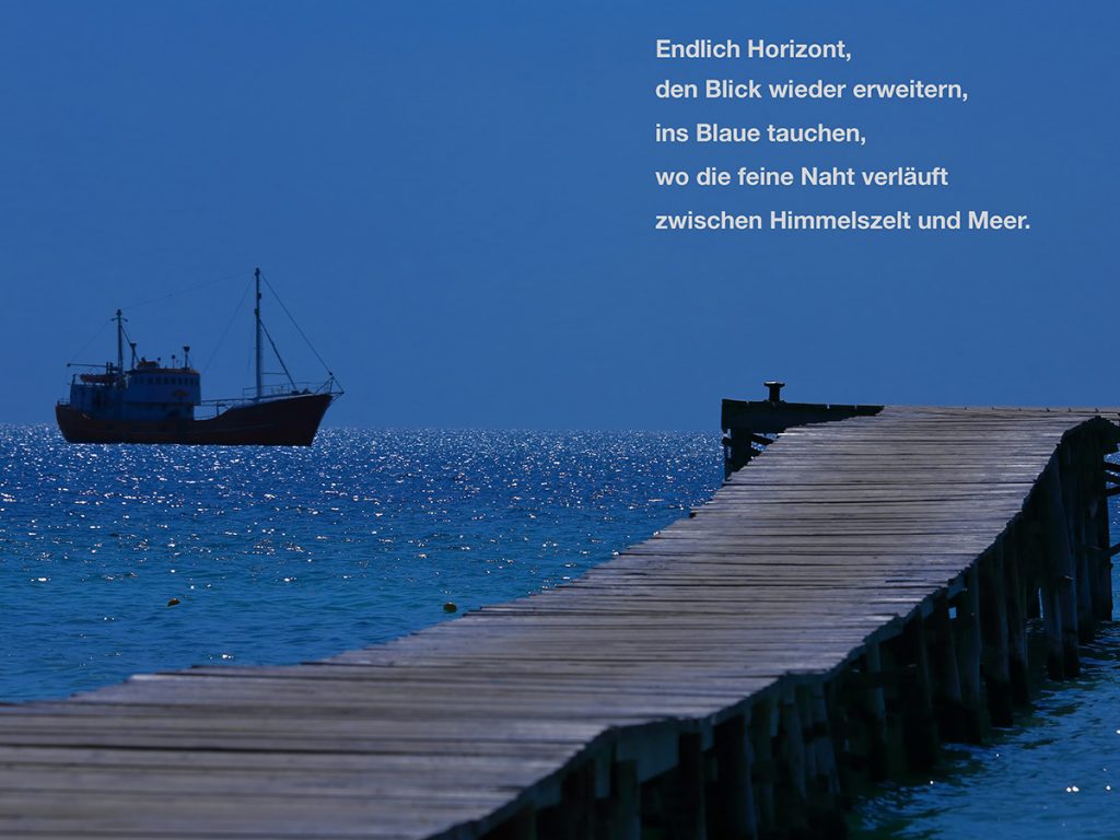 Endlich Horizont - Steg Boot